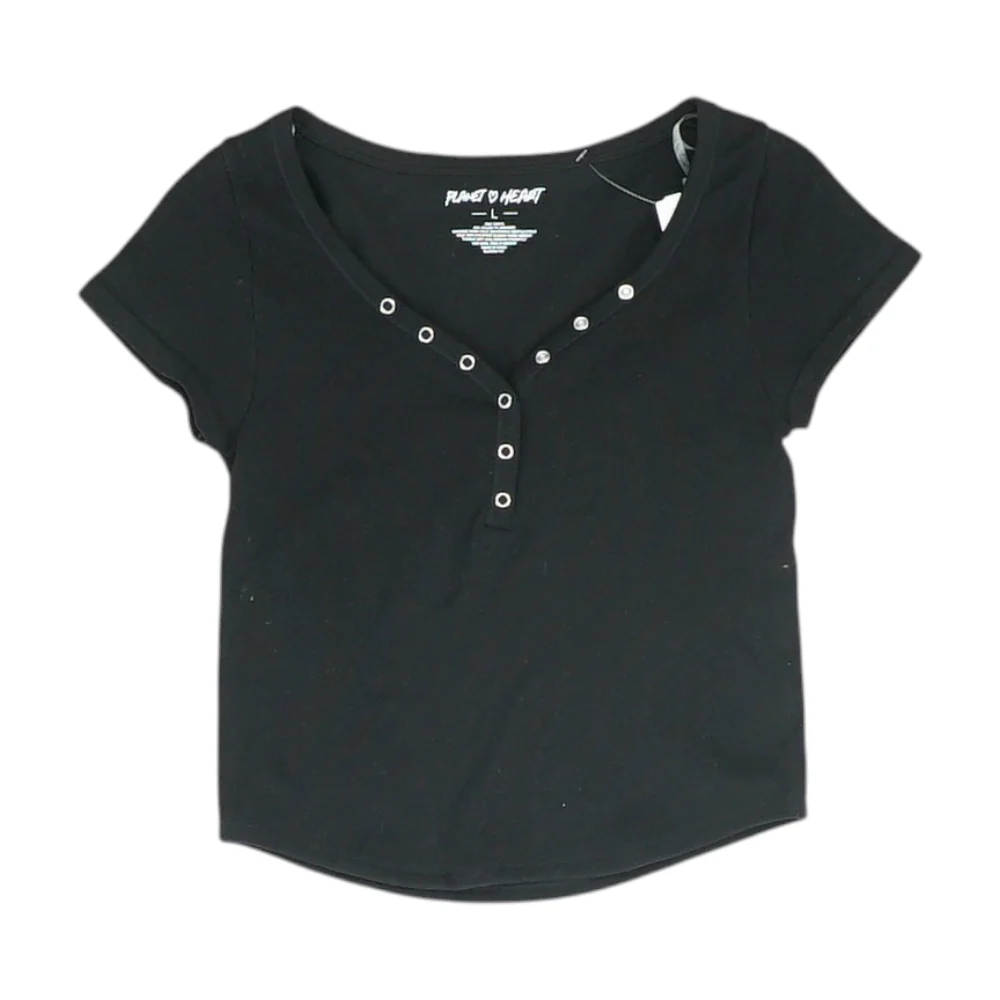 Black Henley T-Shirt