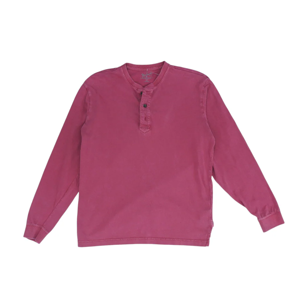 Red Solid Henley T-Shirt