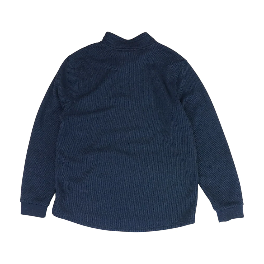Navy Solid 1/4 Zip Pullover - Image 2
