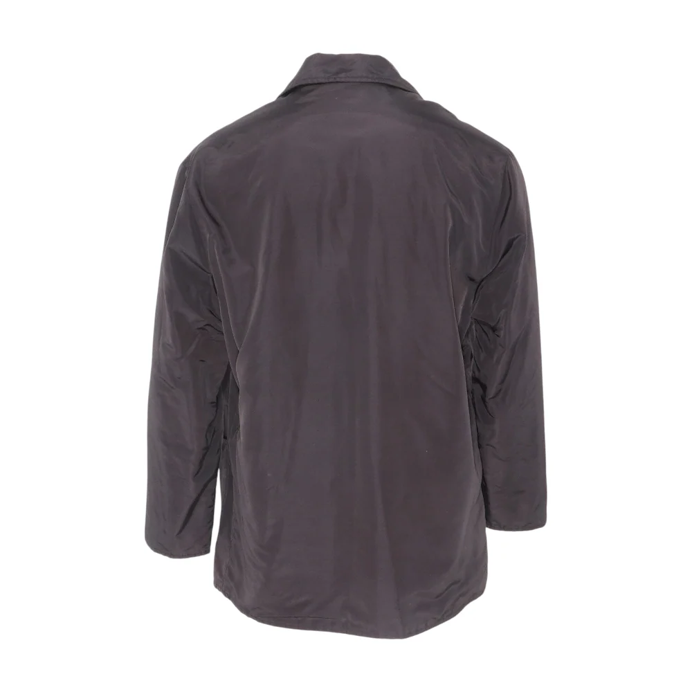 Black Vintage Button-Front Nylon-Blend Jacket - Image 2