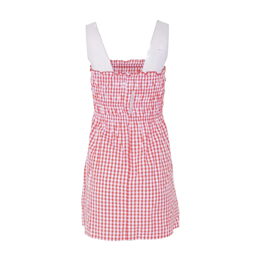 Red Check Mini Dress - Image 2
