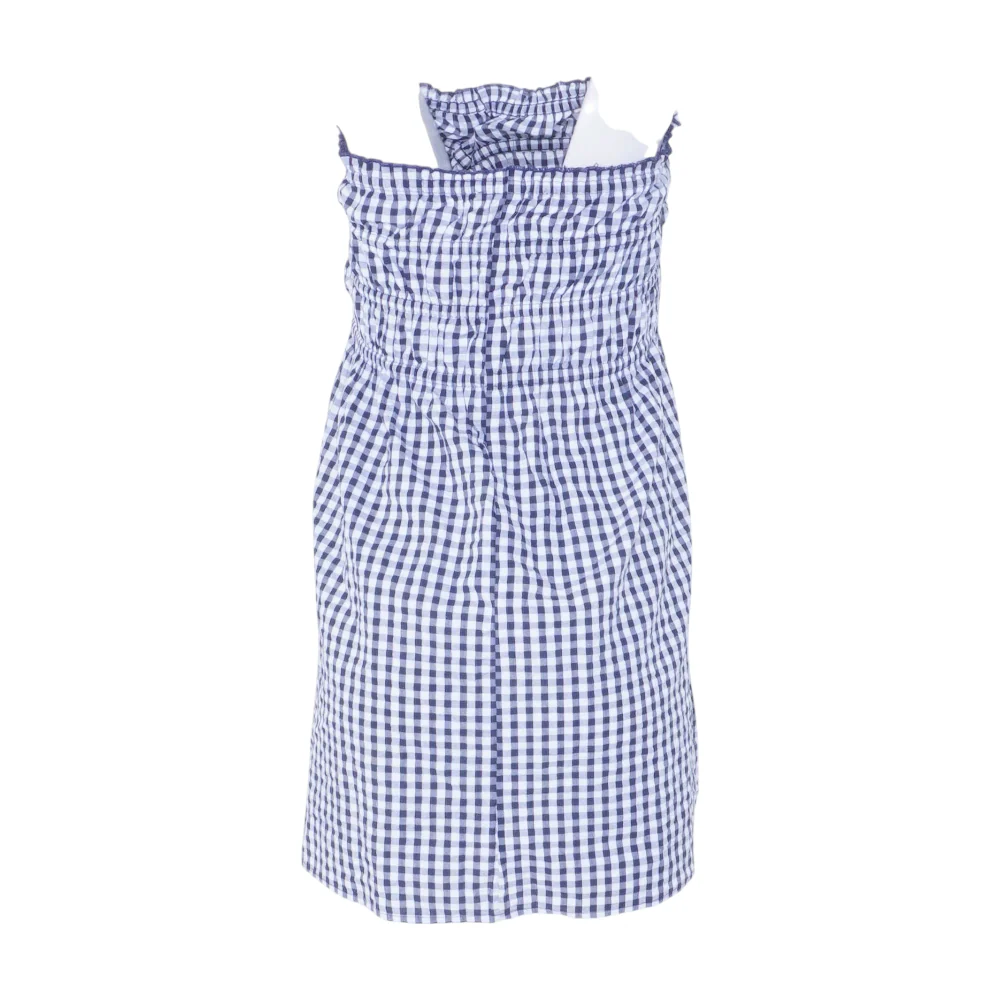 Navy Check Mini Dress - Image 2