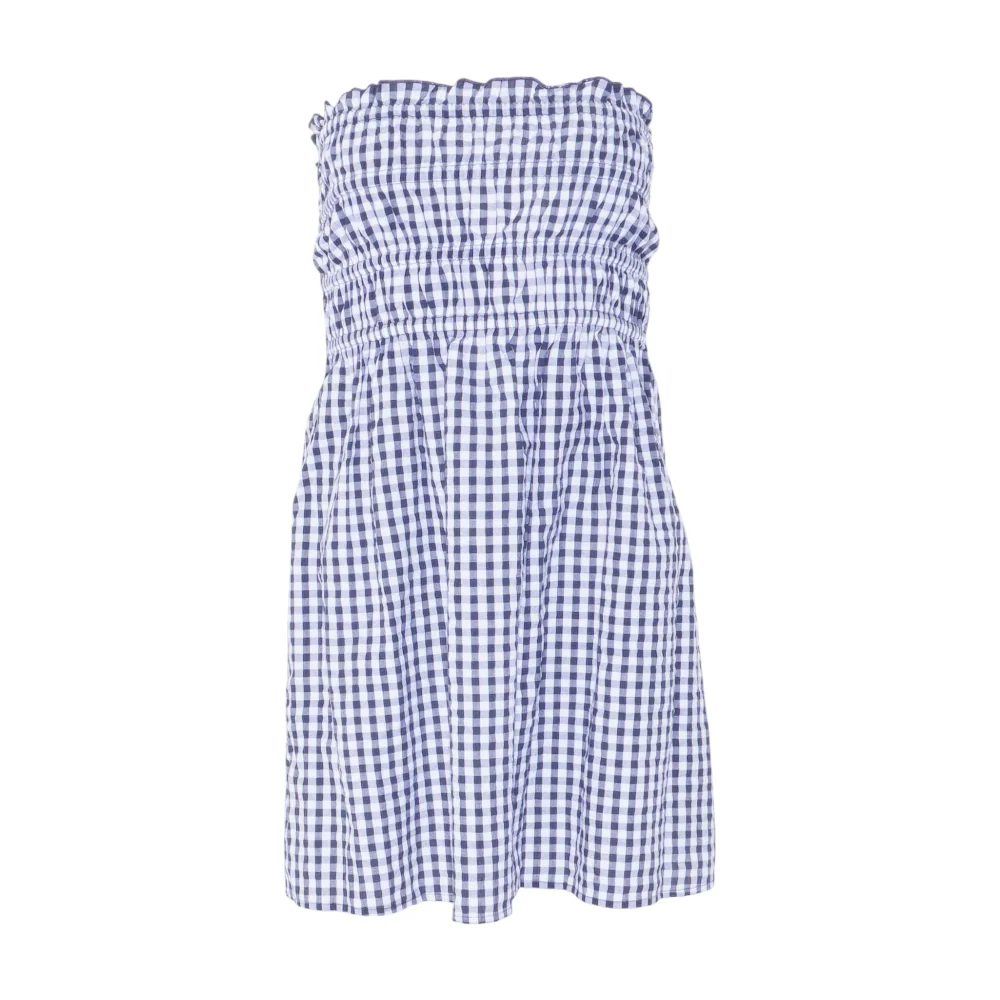 Navy Check Mini Dress
