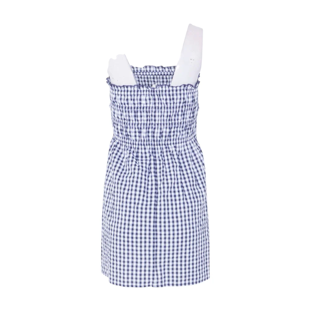 Navy Check Mini Dress - Image 2