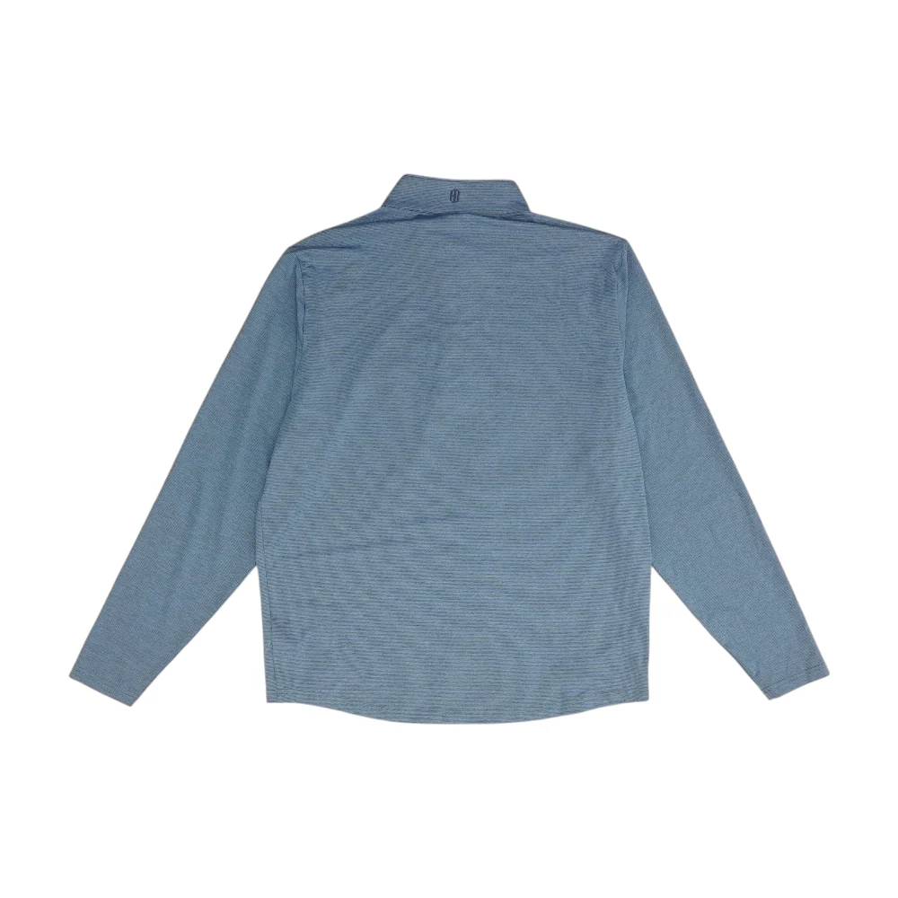 Blue Solid 1/4 Zip Pullover - Image 2
