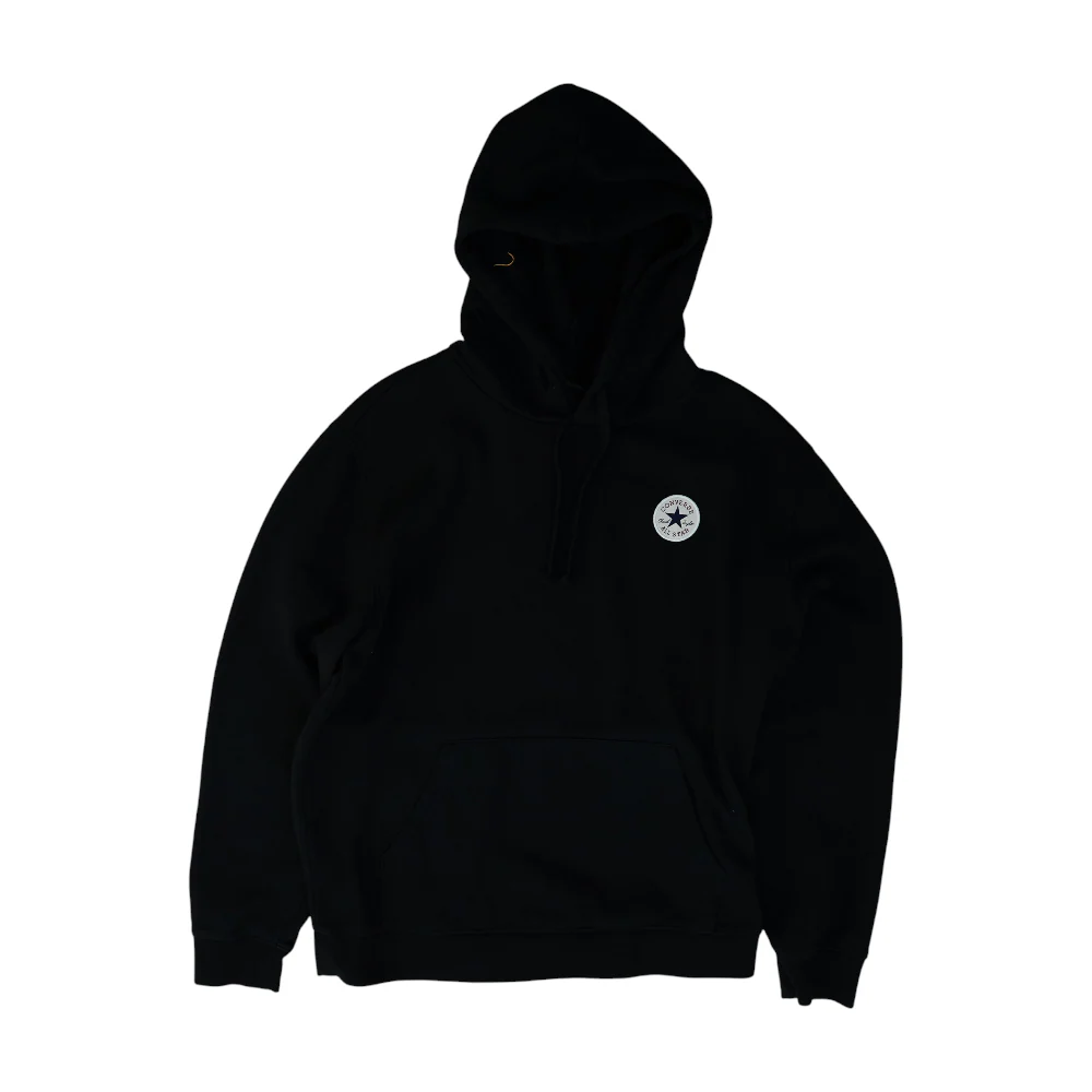 Black Solid Hoodie Pullover