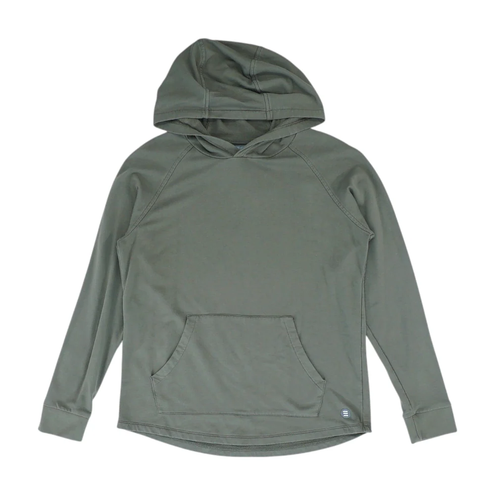 Green Solid Hoodie Pullover