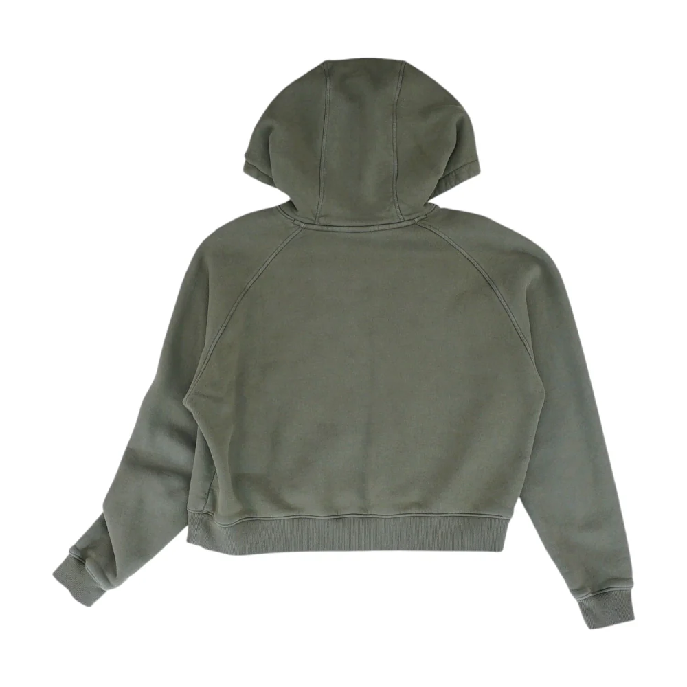 Olive Solid Hoodie Pullover - Image 2