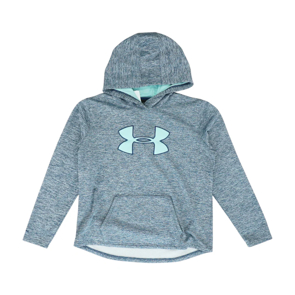 Blue Solid Hoodie Pullover