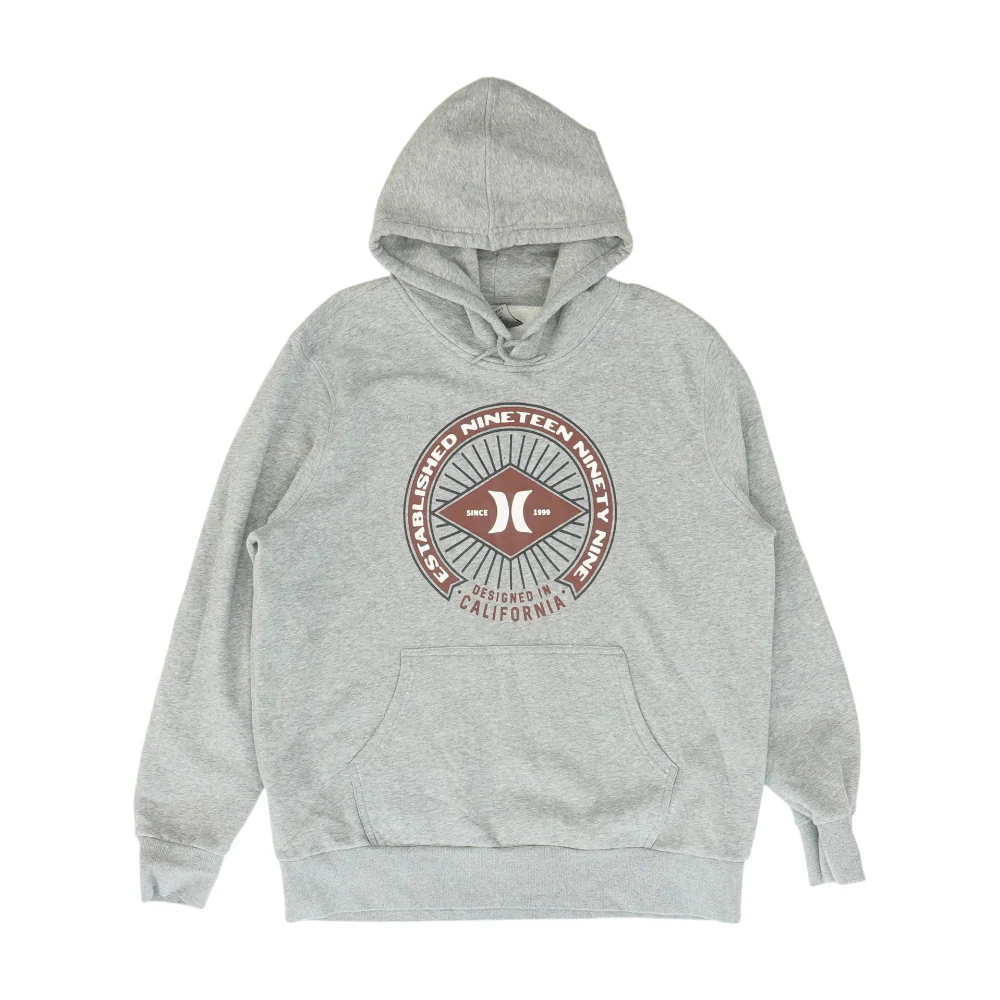 Gray Solid Hoodie Pullover