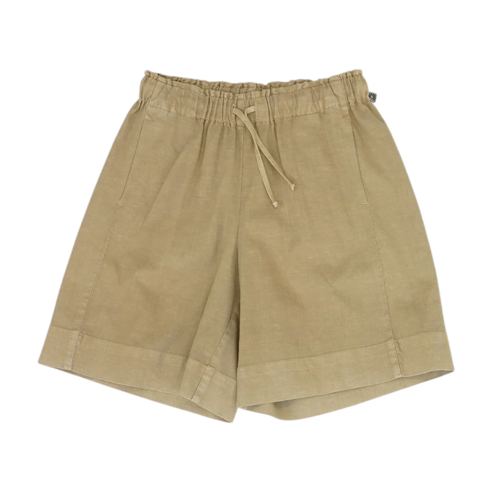 Beige Solid Chino Shorts