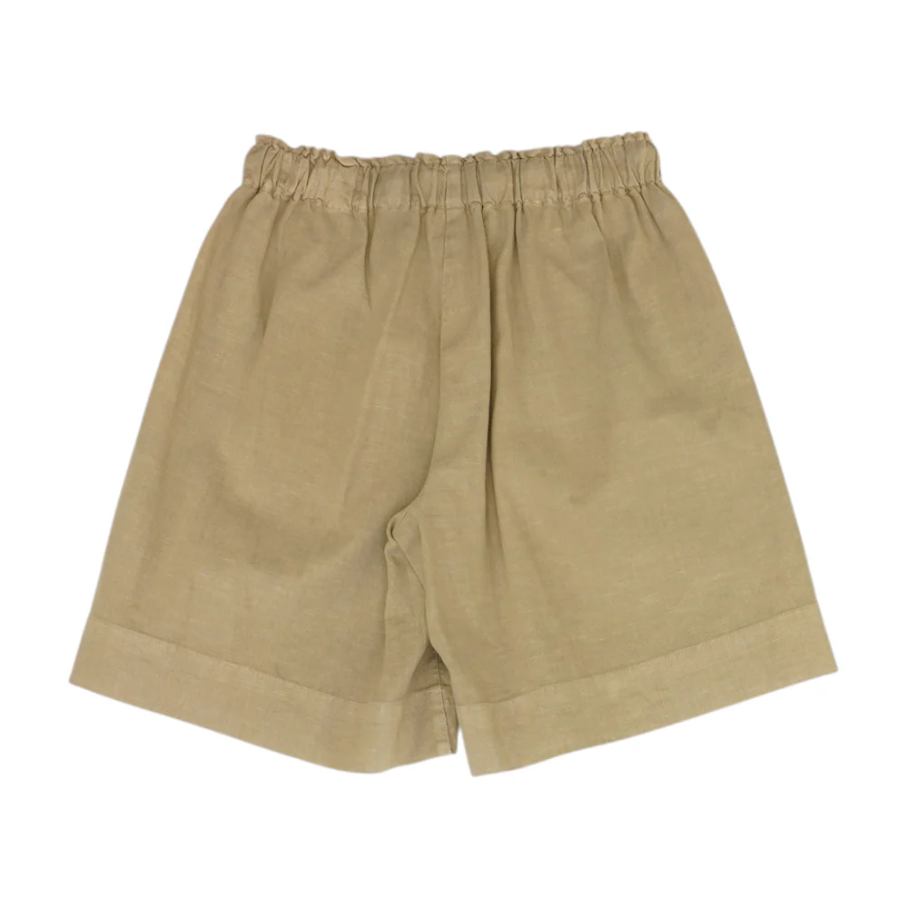 Beige Solid Chino Shorts - Image 2