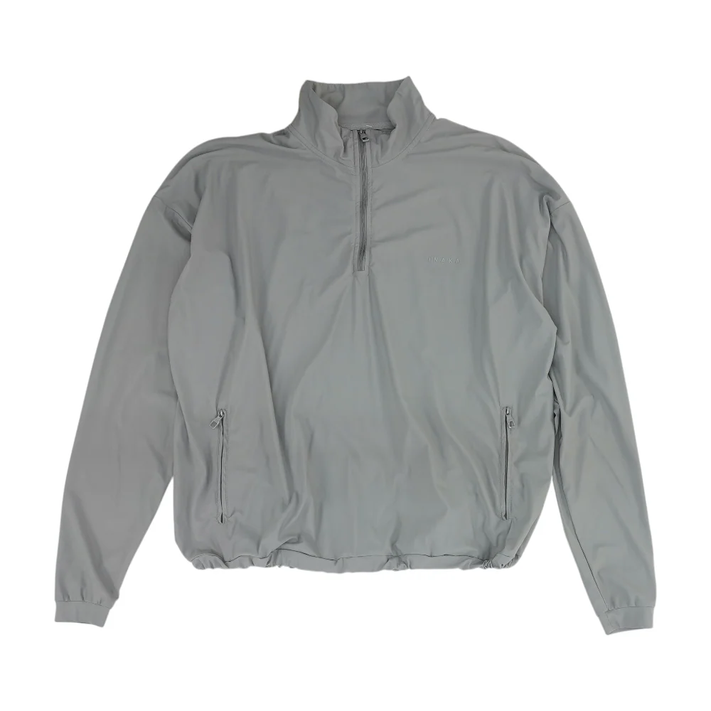 Gray Solid 1/4 Zip Pullover