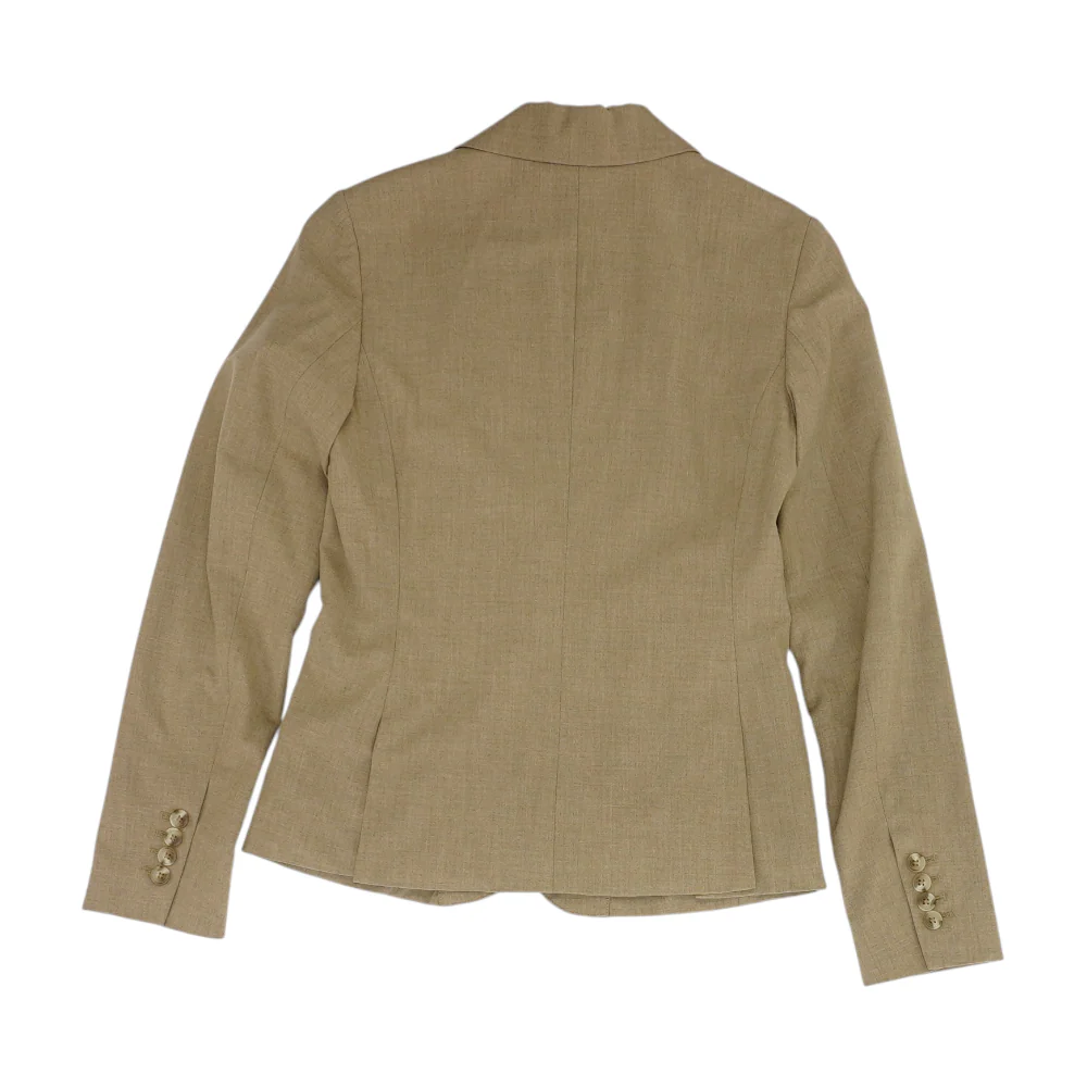 Tan Solid Blazer - Image 2