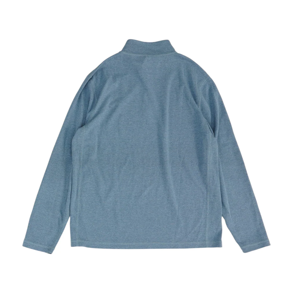 Blue Solid 1/4 Zip Pullover - Image 2