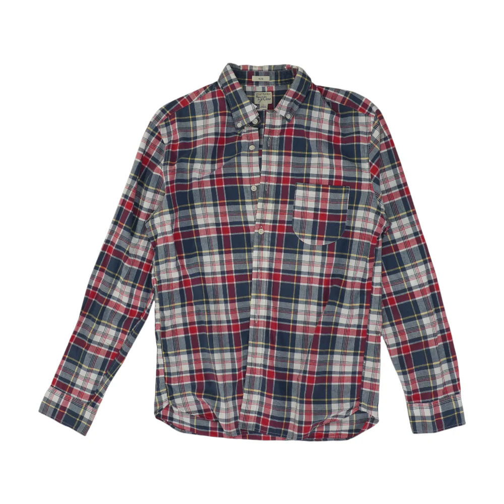 Blue Plaid Long Sleeve Button Down