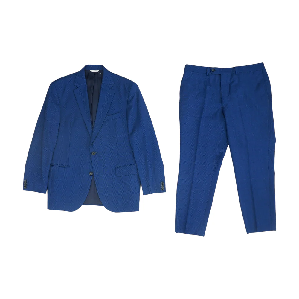 Blue Solid Suit