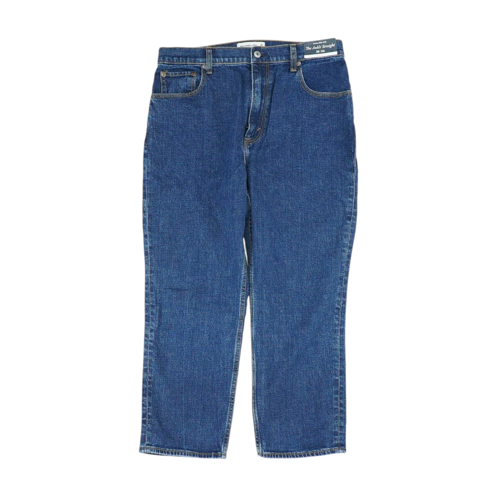 Blue Short Straight Jeans