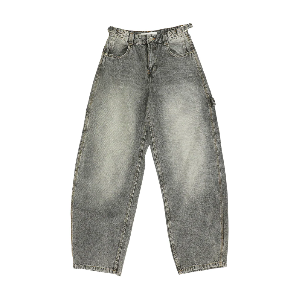 Gray Wide Leg Jeans