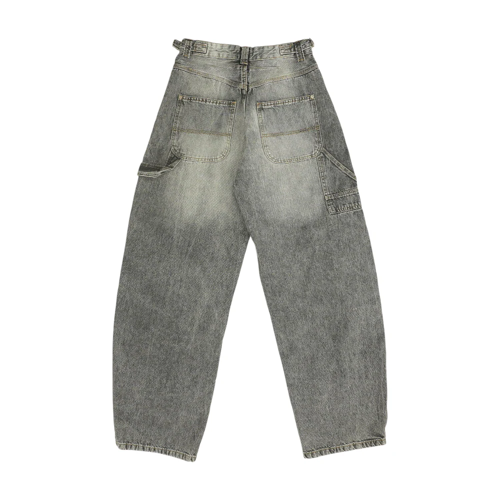 Gray Wide Leg Jeans - Image 2