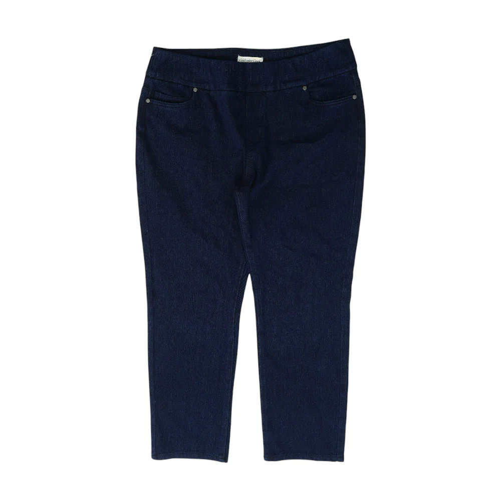 Navy Petite Straight Jeans