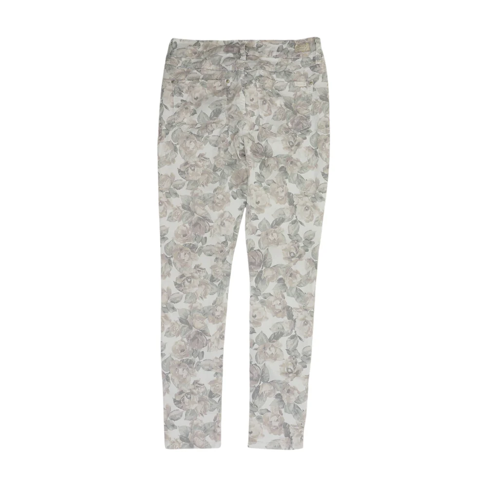 White Floral Skinny Jeans - Image 2