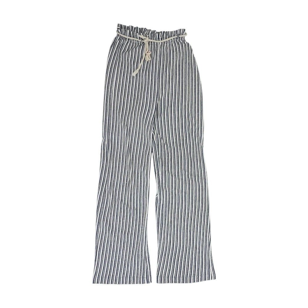 Blue Striped Relaxed Pants