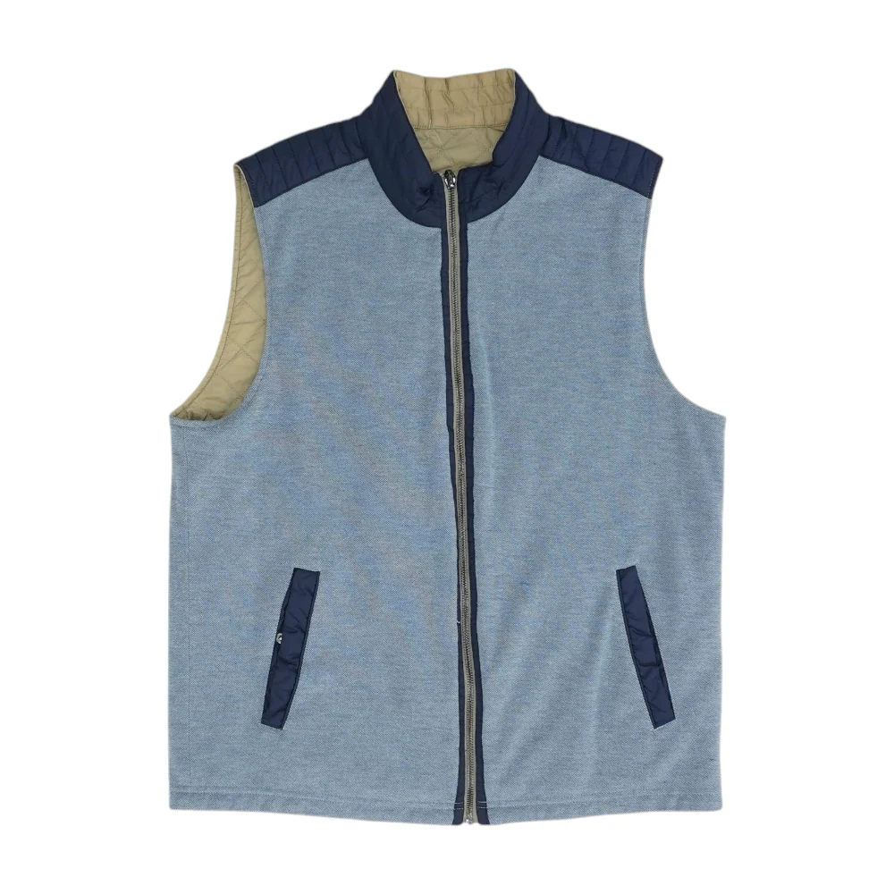 Blue Color Block Vest