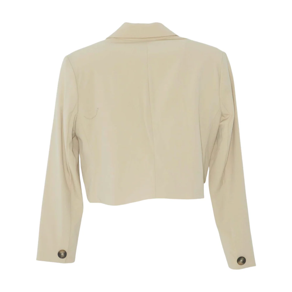 Tan Solid Blazer - Image 2