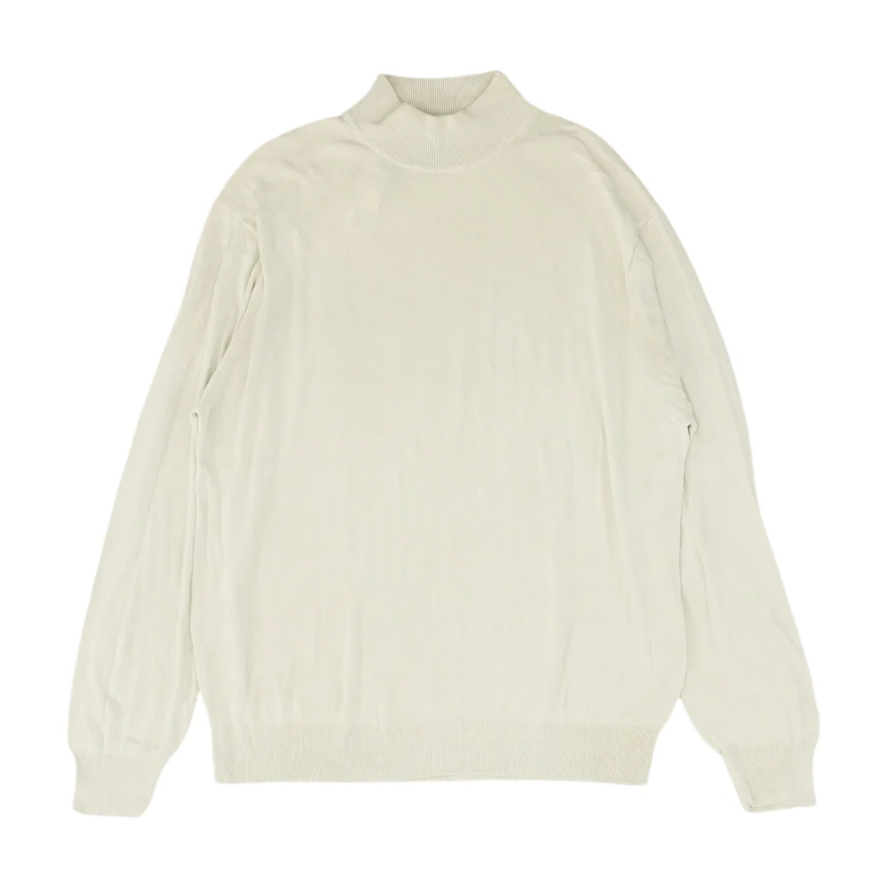 Beige Solid Pullover Sweater