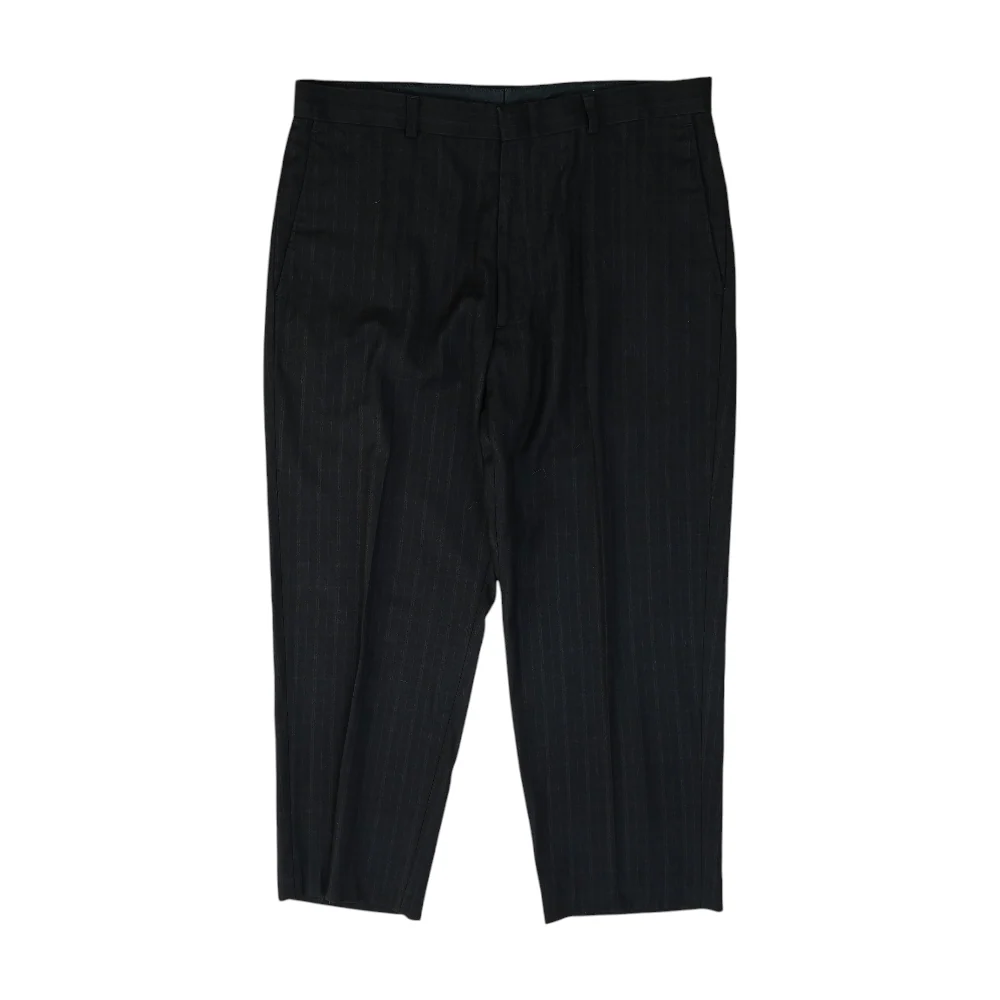 Black Plaid Regular Pants