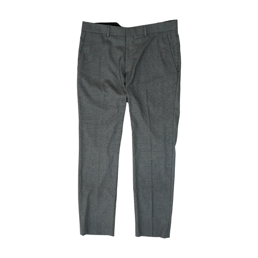 Gray Plaid Regular Pants