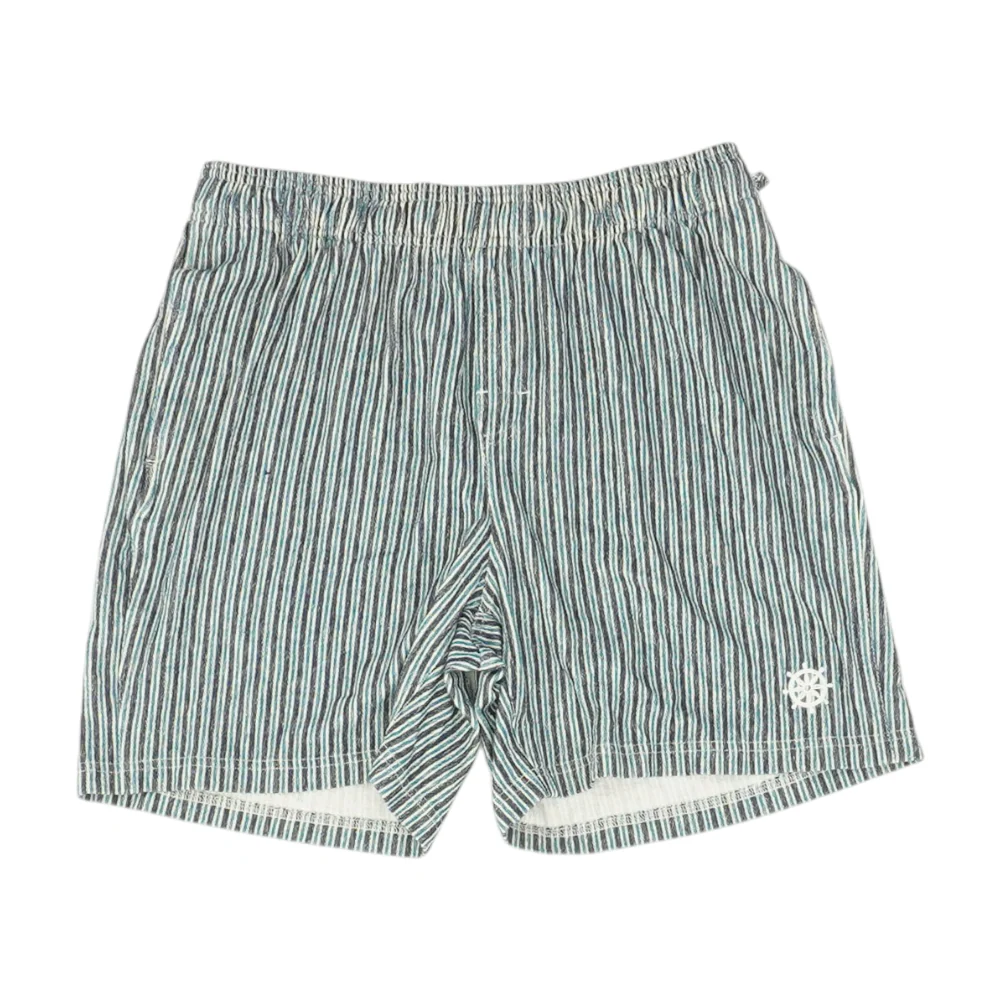 Blue Striped Active Shorts
