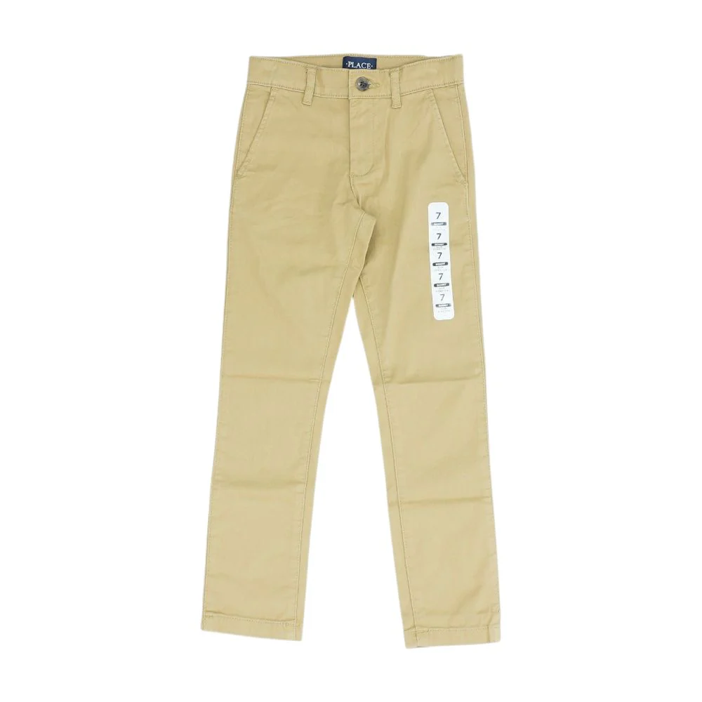 Khaki Solid Chino Pants