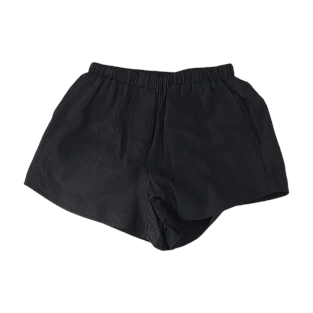 Black Striped Chino Shorts