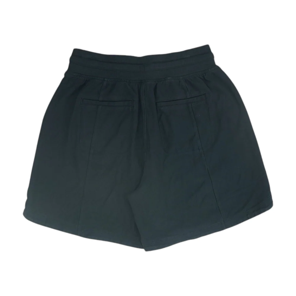 Black Solid Knit Shorts - Image 2