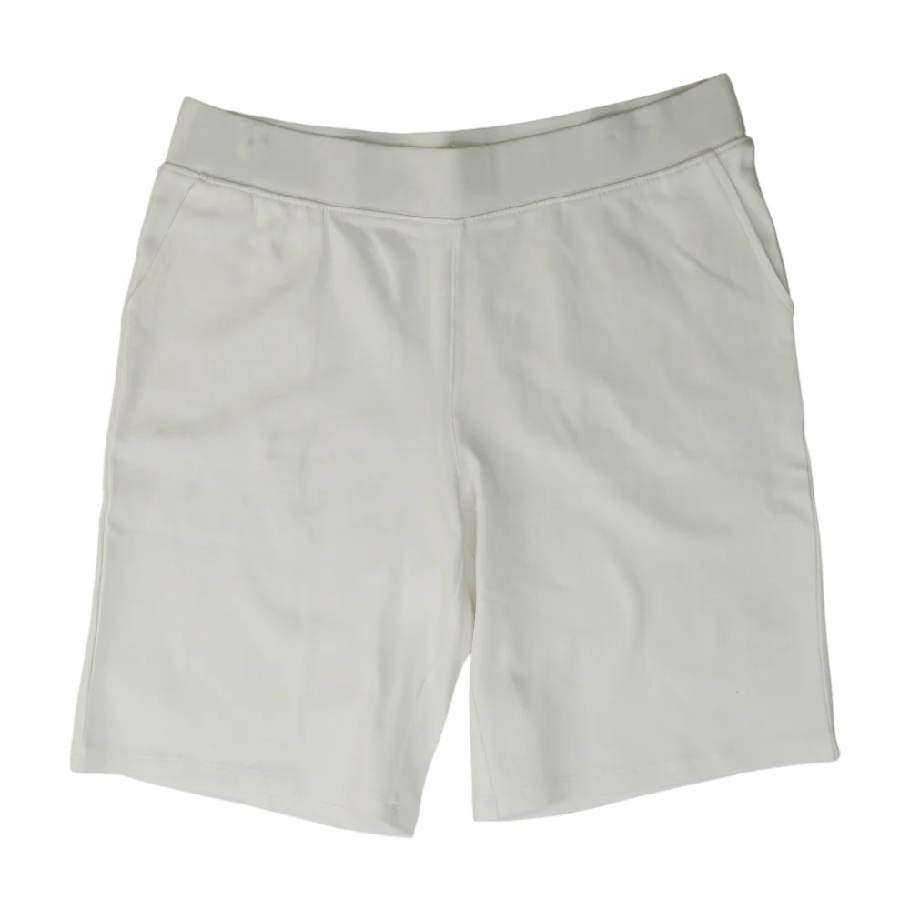 White Petite Solid Knit Shorts