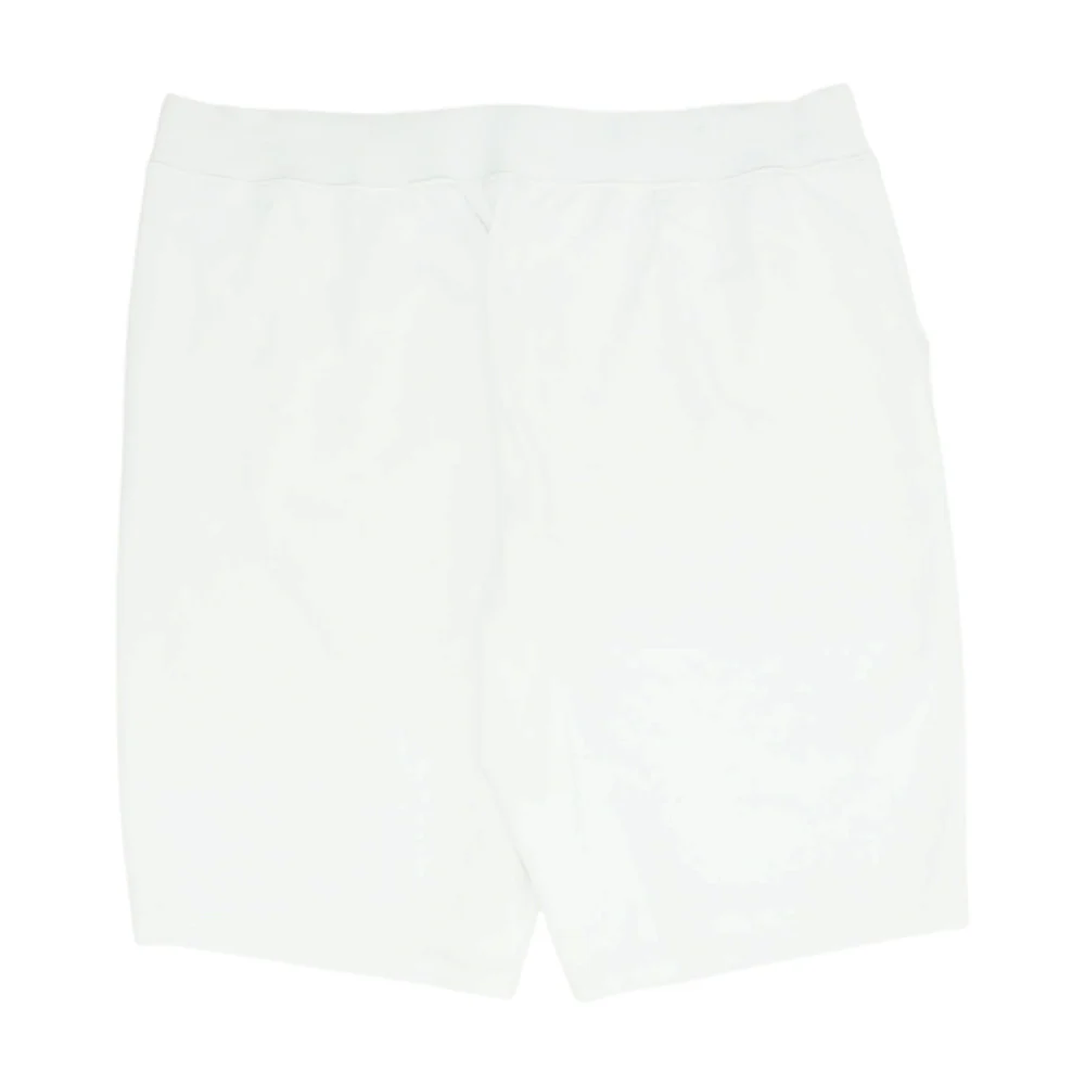 White Solid Knit Shorts - Image 2