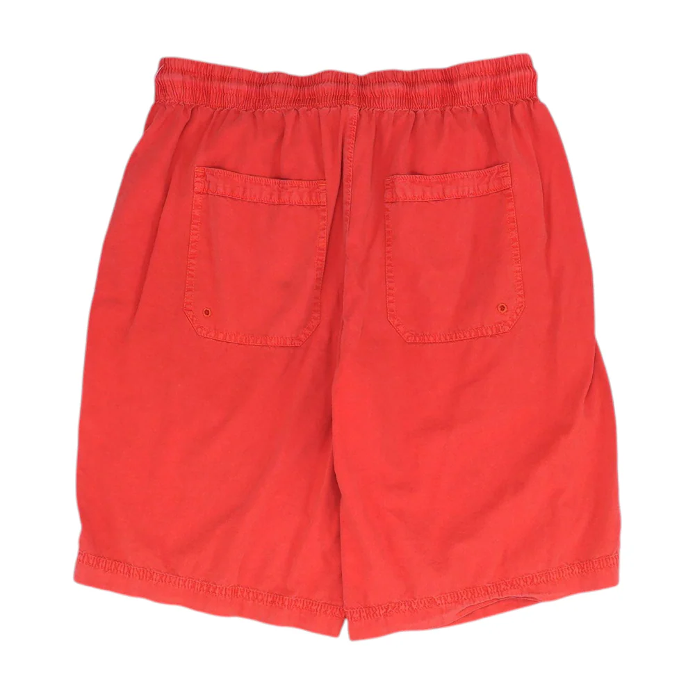 Red Solid Knit Shorts - Image 2