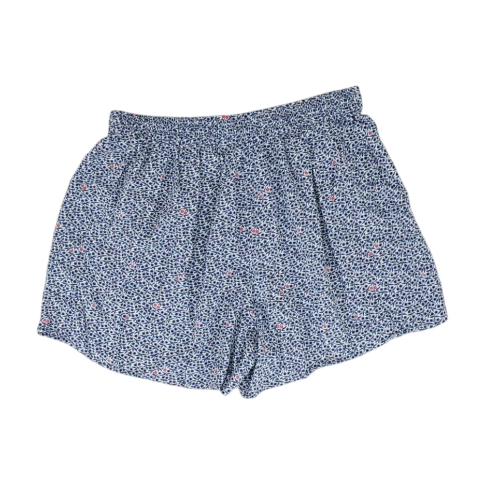 Blue Floral Knit Shorts - Image 2