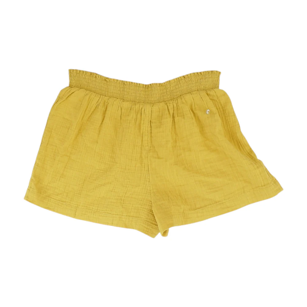 Mustard Solid Knit Shorts - Image 2