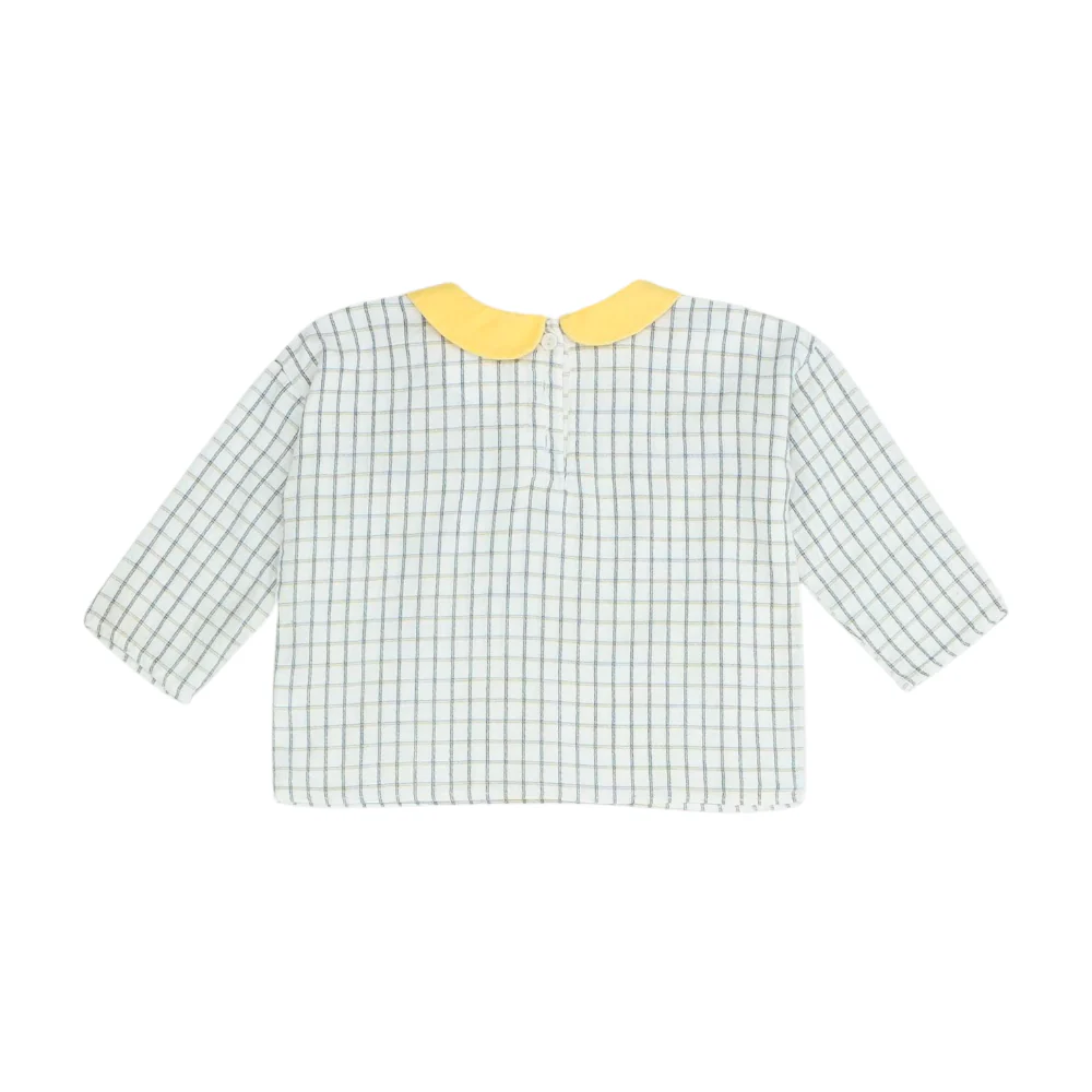 Ivory Check Knit T-Shirt - Image 2