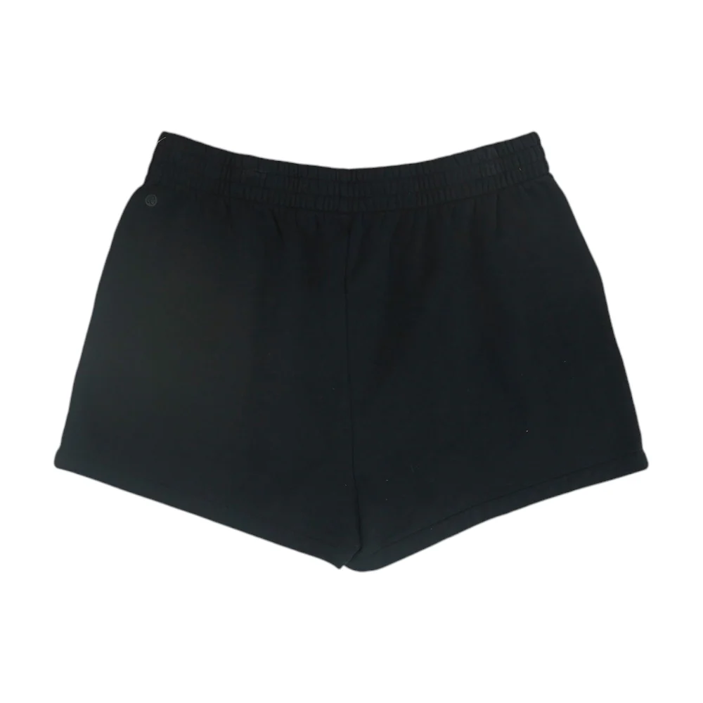 Black Solid Knit Shorts - Image 2