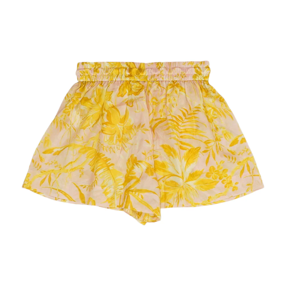 Pink Floral Knit Shorts - Image 2
