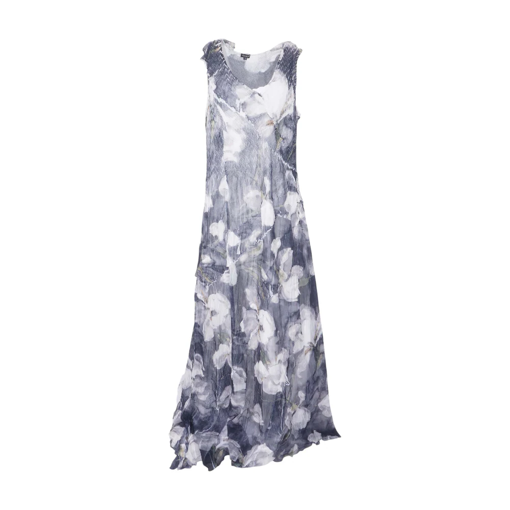Gray Plus Floral Maxi Dress