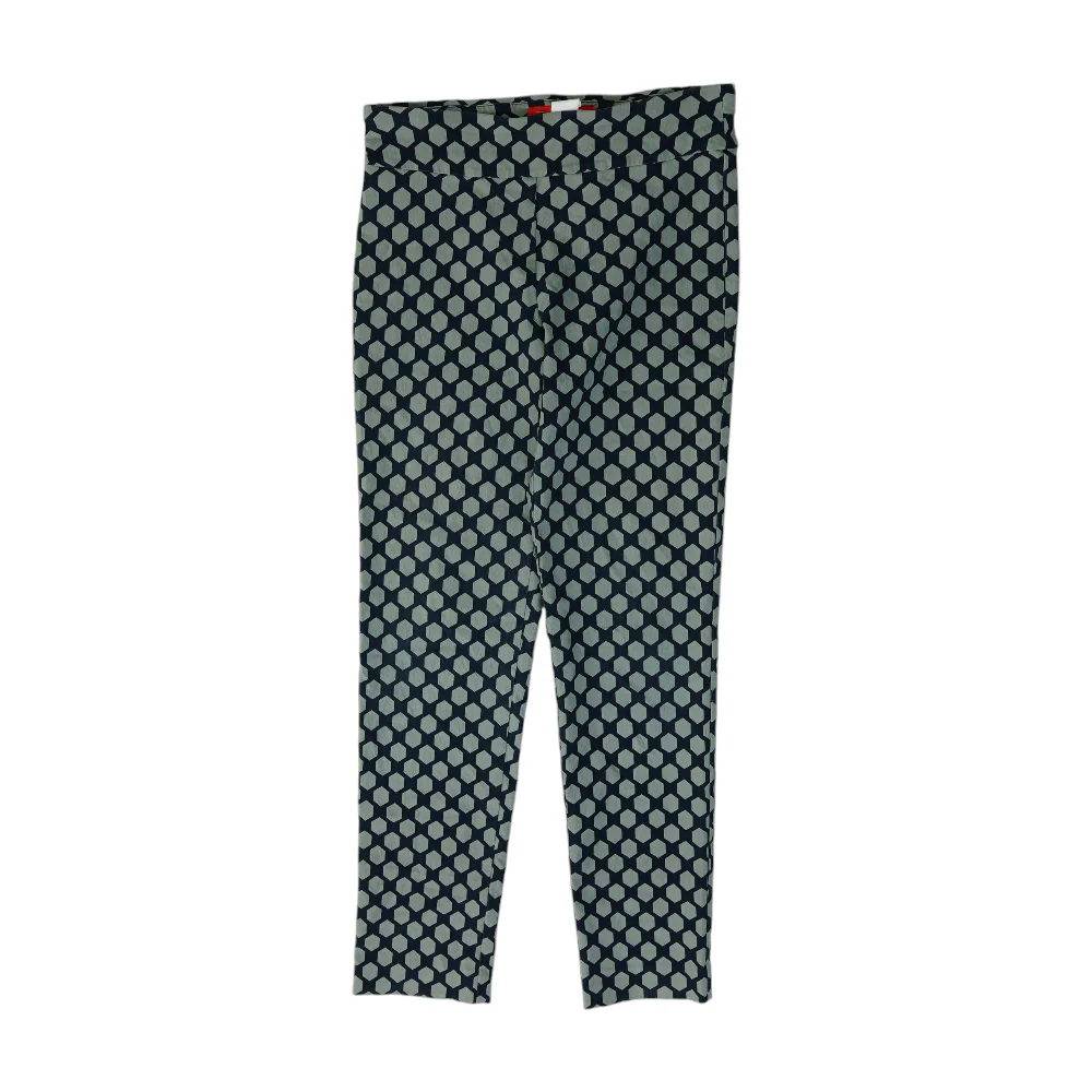 Navy Geometric Regular Pants