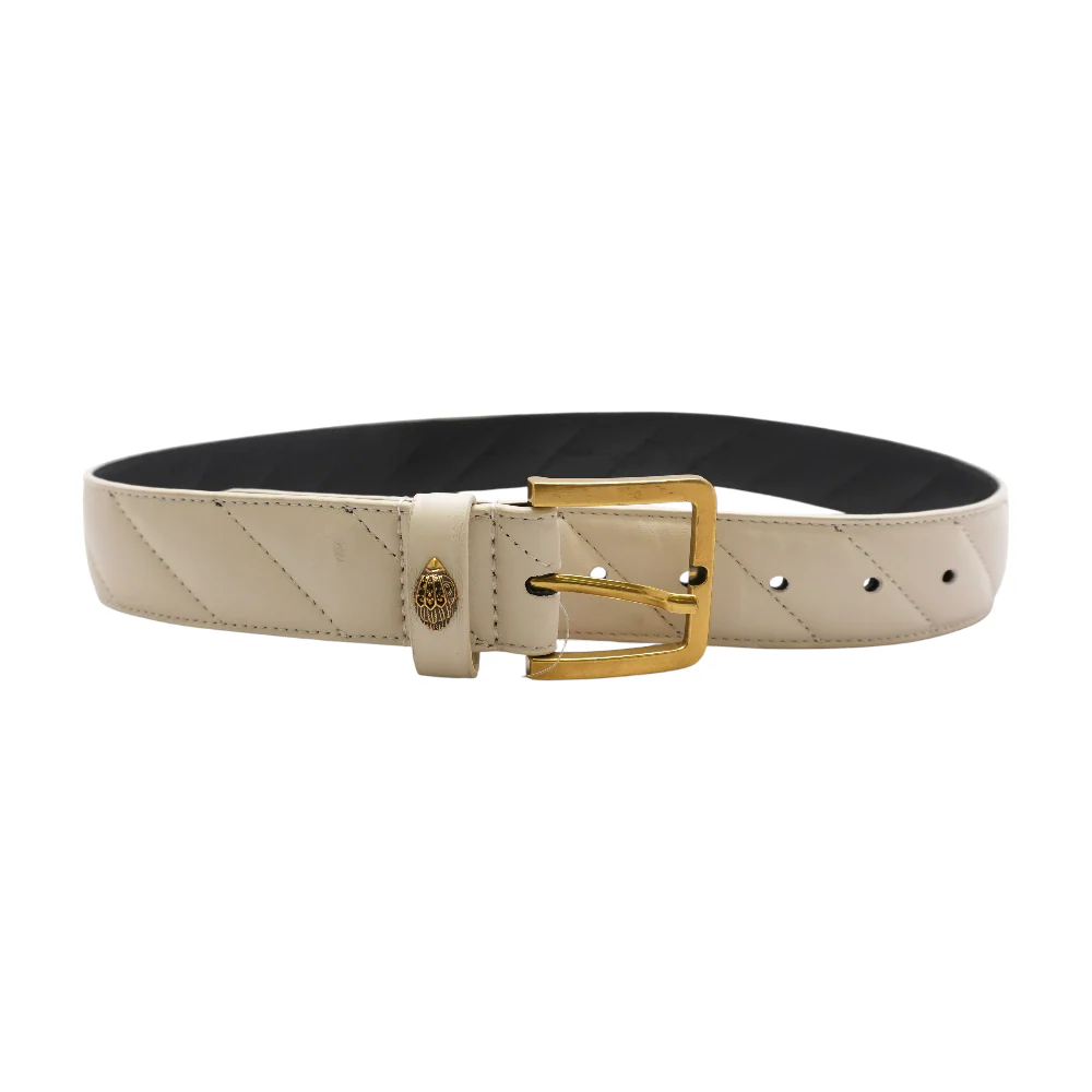 White Leather Belt