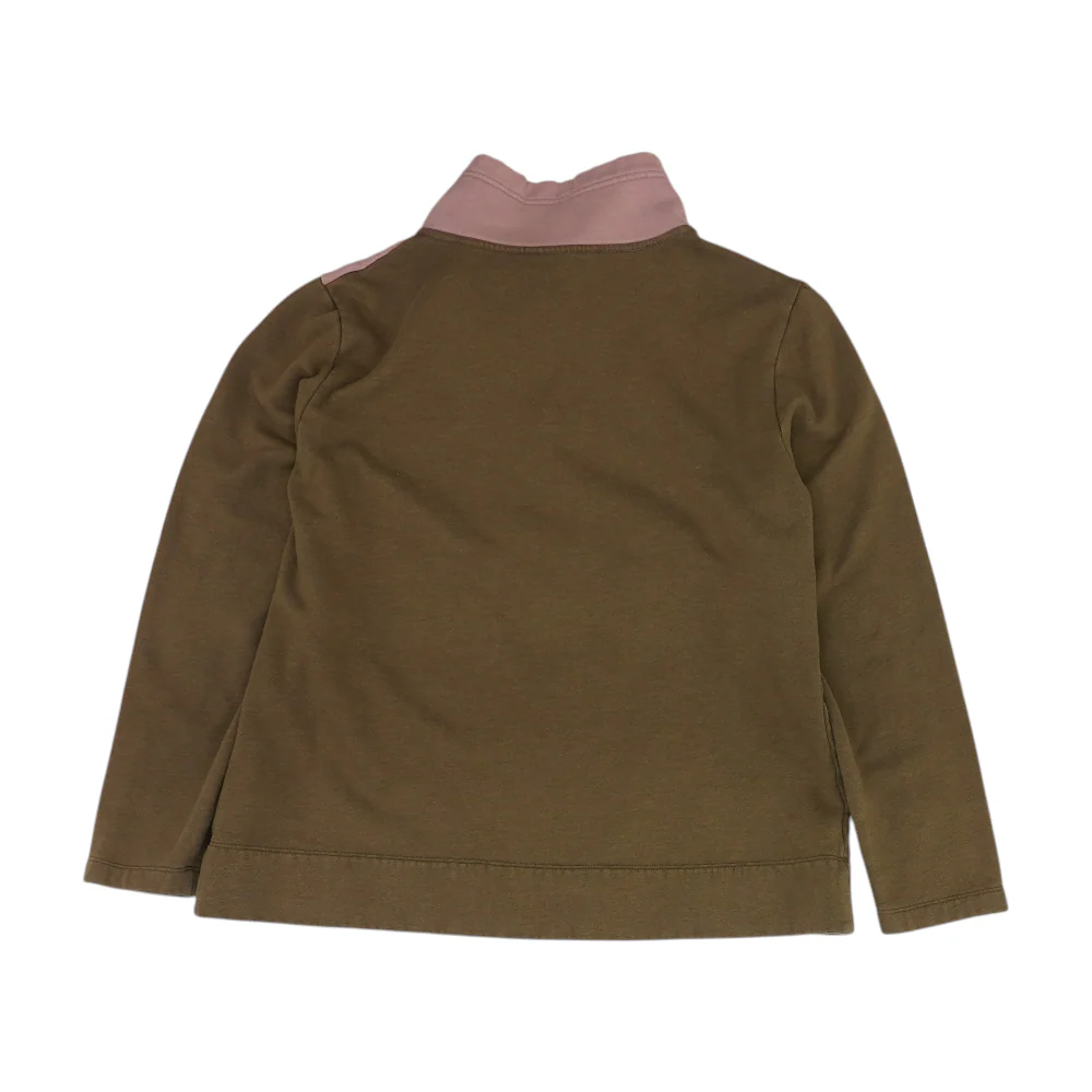 Khaki Color Block 1/4 Zip Pullover - Image 2