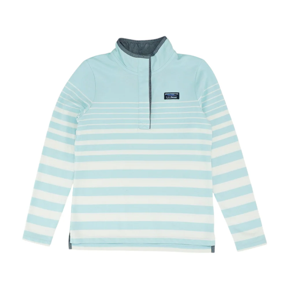 Blue Striped 1/4 Zip Pullover