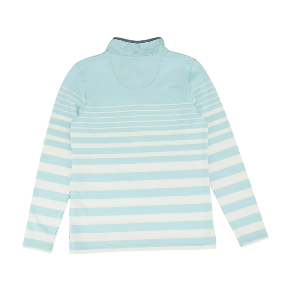 Blue Striped 1/4 Zip Pullover - Image 2